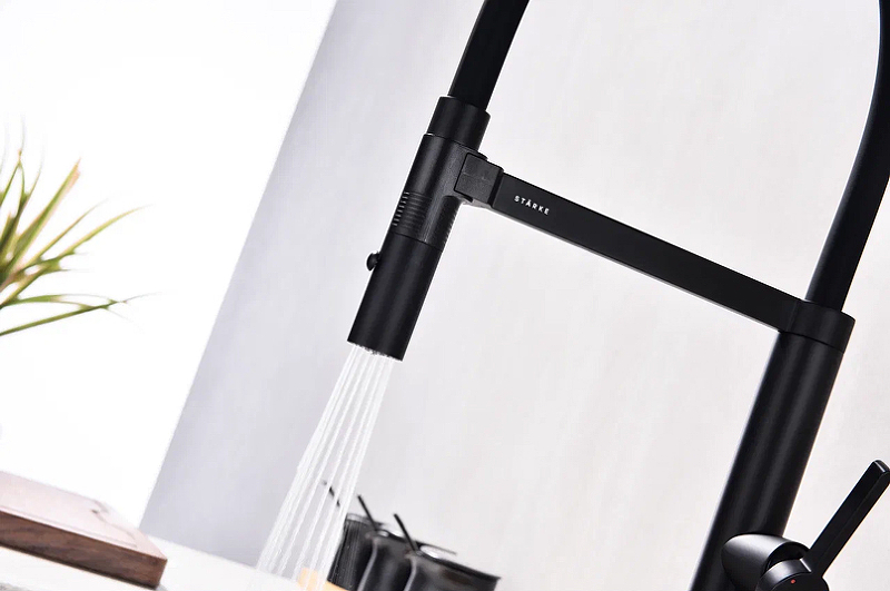 Смеситель для кухни Paulmark Leader черный матовый Le214101-401 - 6