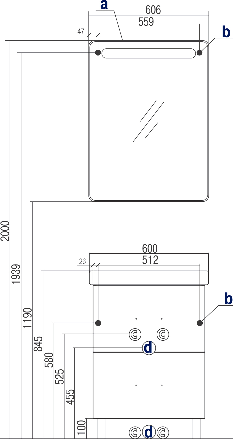 Тумба с раковиной Акватон Америна Н 60 темно-коричневая - 6