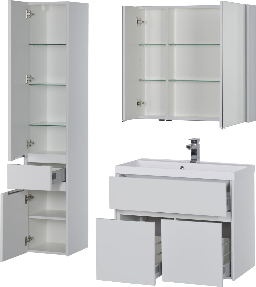 Зеркало-шкаф Aquanet Латина 80 белый 179635 - 2