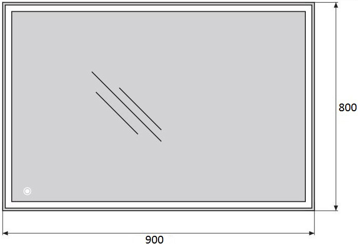 Зеркало BelBagno SPC-GRT-900-800-LED-TCH - 3