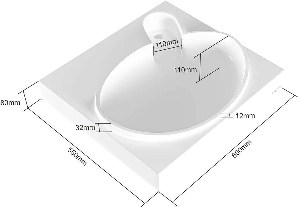 Раковина над стиральной машиной Санта Сатурн 60 белый 900126W - 3
