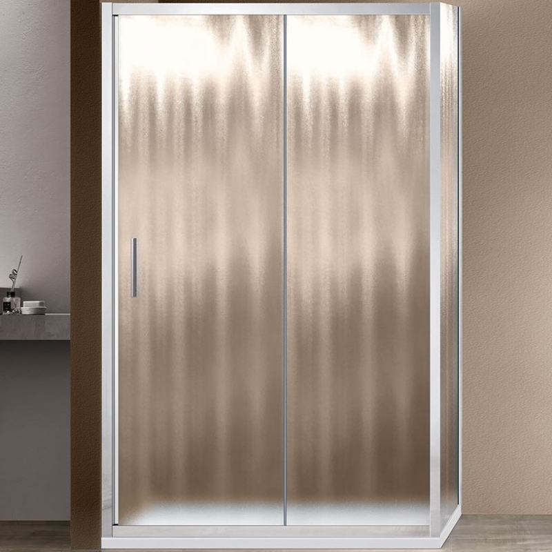 Душевой уголок Vincea Garda 110х80 хром стекло рифленое VSR-1G8011CH - 0