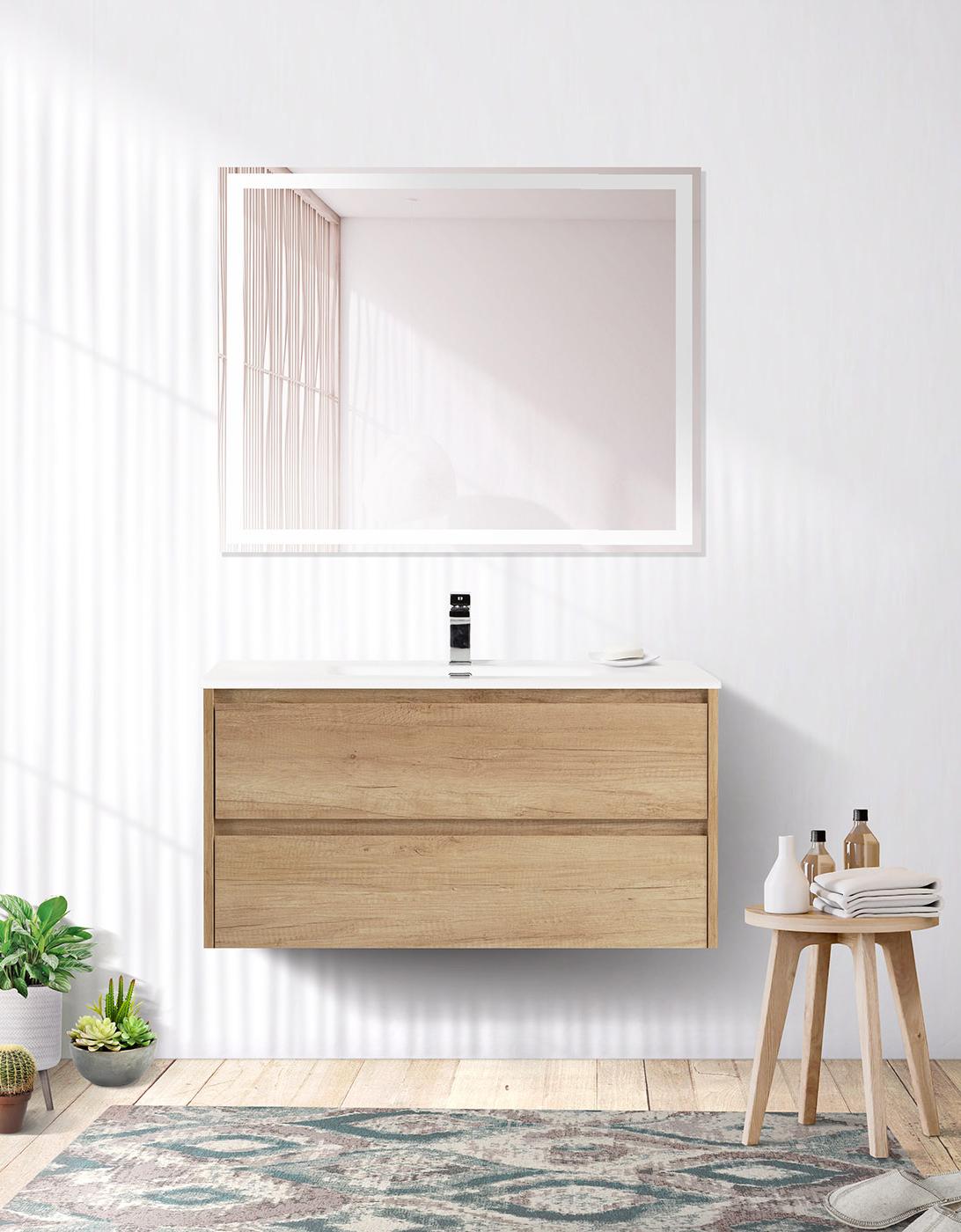Тумба с раковиной BelBagno Kraft 100 светлое дерево - 7