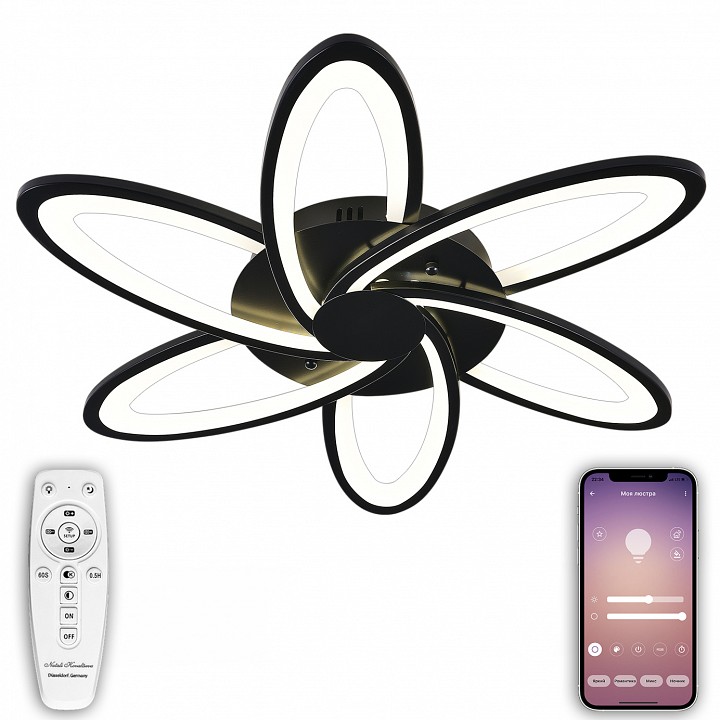 Потолочная люстра Natali Kovaltseva High-Tech Led Lamps HIGH-TECH LED LAMPS 82008 BLACK - 1