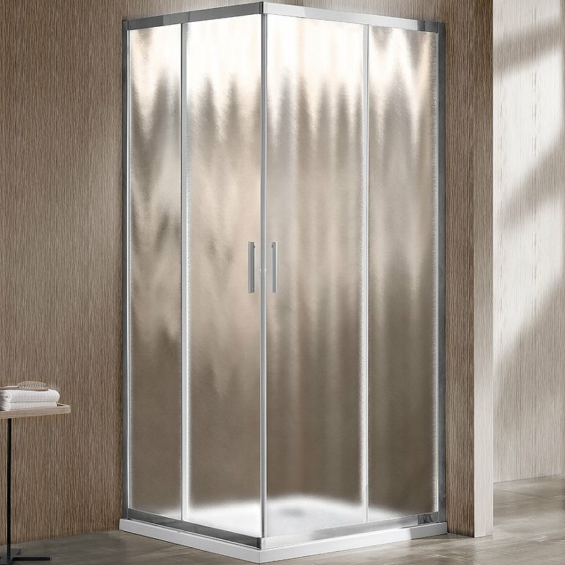 Душевой уголок Vincea Garda 120х110 хром стекло рифленое VSS-1G1112CH - 0