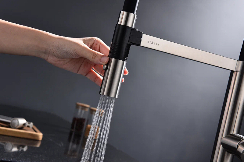 Смеситель для кухни Paulmark Leader сталь Le214101-NI - 12