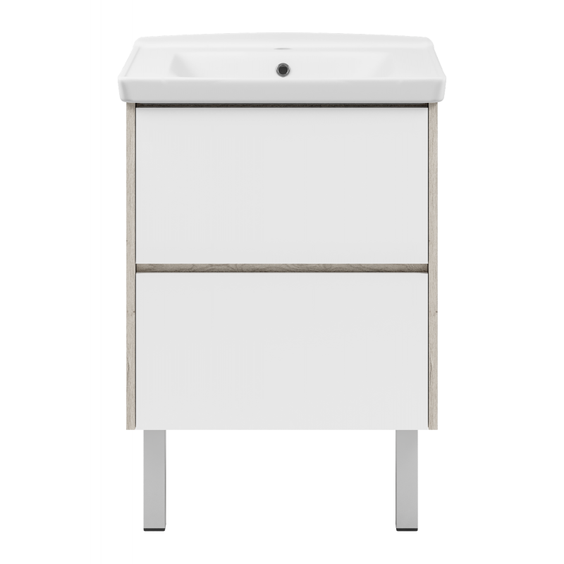 Тумба под раковину Misty Мускат 60 белая глянцевая П-Мус01060-0112Я - 1