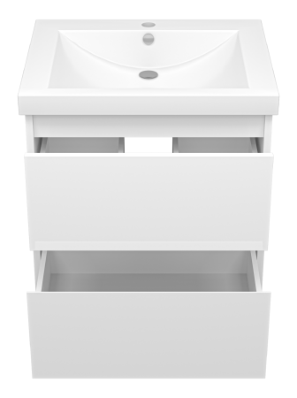 Тумба с раковиной Misty Алиса 58 белая глянцевая УТ000011218 - 1