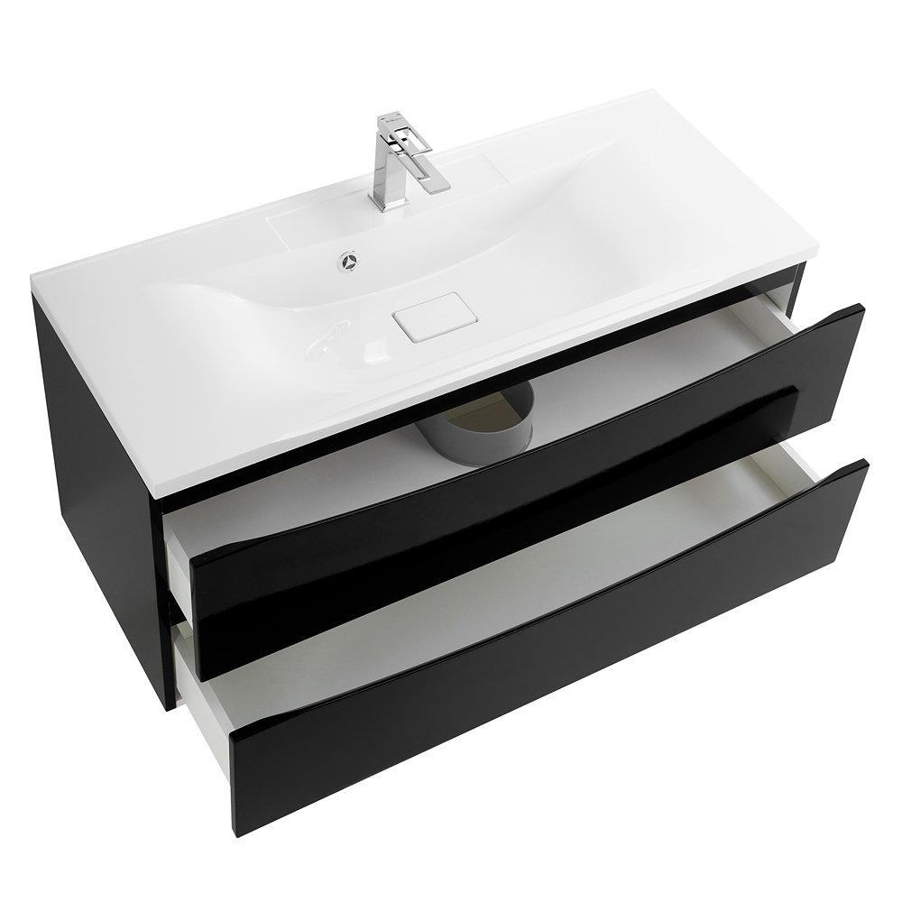Тумба с раковиной Belbagno Marino 120 черный - 4