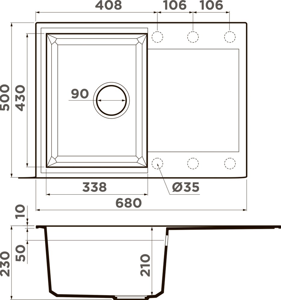 Мойка кухонная Omoikiri Sakaime leningrad grey  4993545 - 1