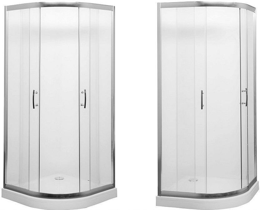 NAA2142 Душевая шторка Alfa (1000х1000х2000) стекло прозрачное хром, R550  185040 - 1