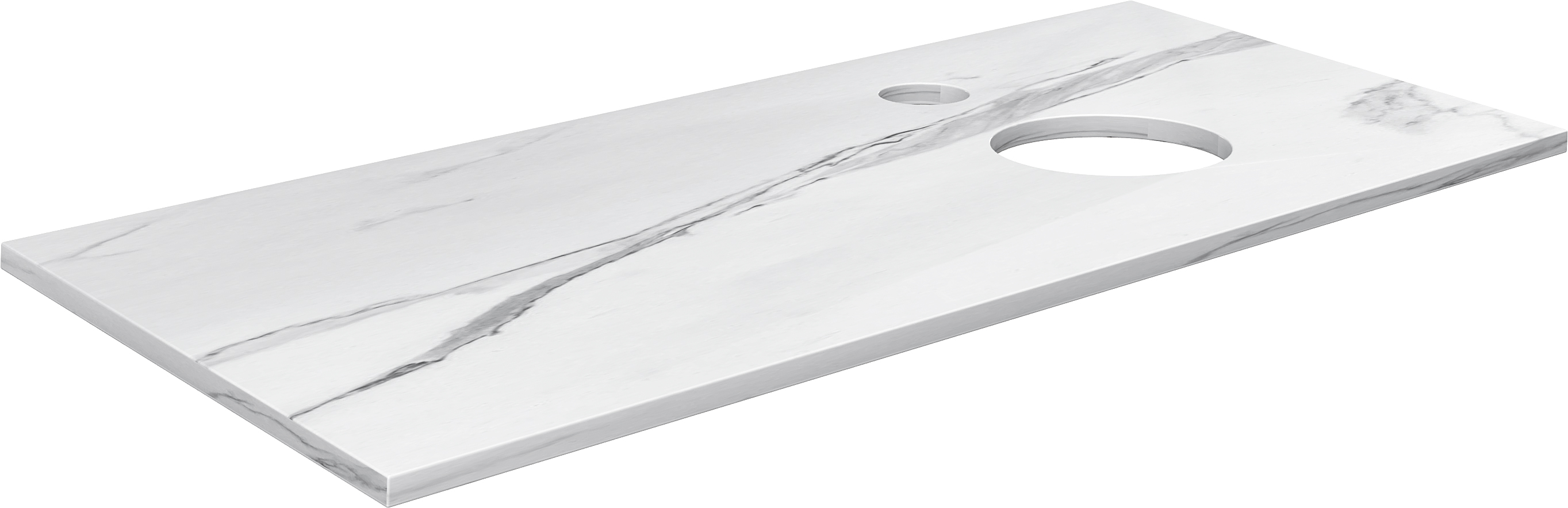 Столешница с раковиной DIWO Элиста 120 белый мрамор, с раковиной Moduo 50 Square 555795 - 5