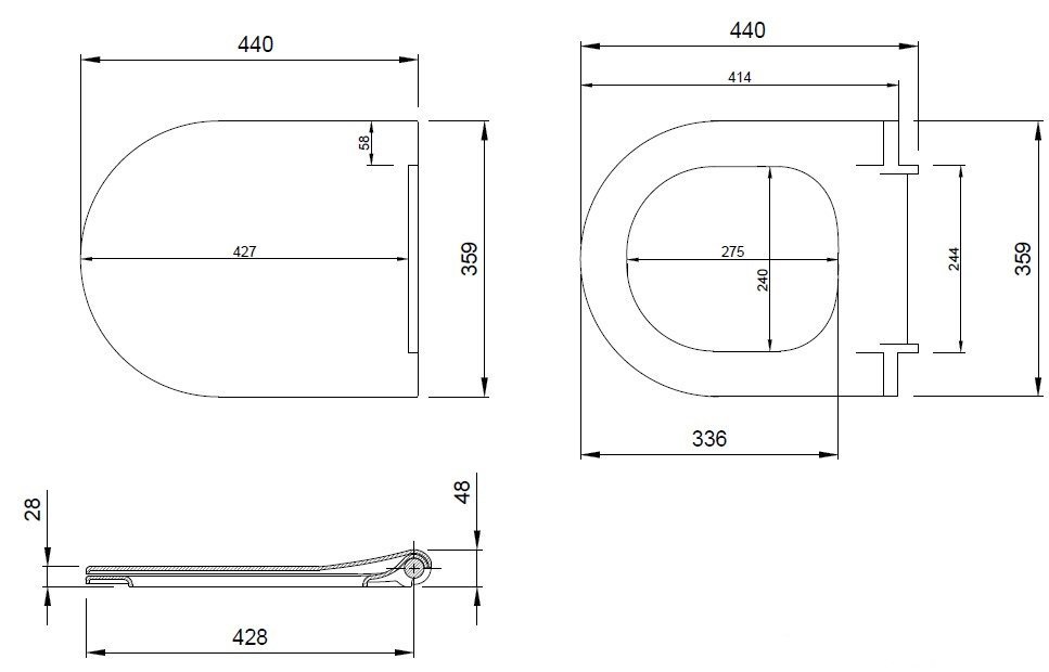 Крышка-сиденье Allen Brau Priority с микролифтом черный матовый 4.31004.31 - 1