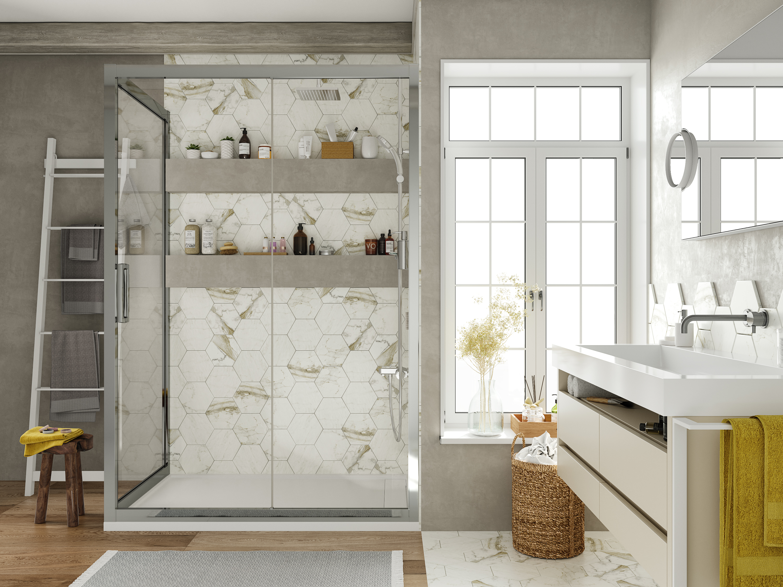 Душевой уголок STWORKI Эстерсунд DE019R80160200 160x80 см профиль хром глянец 3GW183TTKK000 - 1