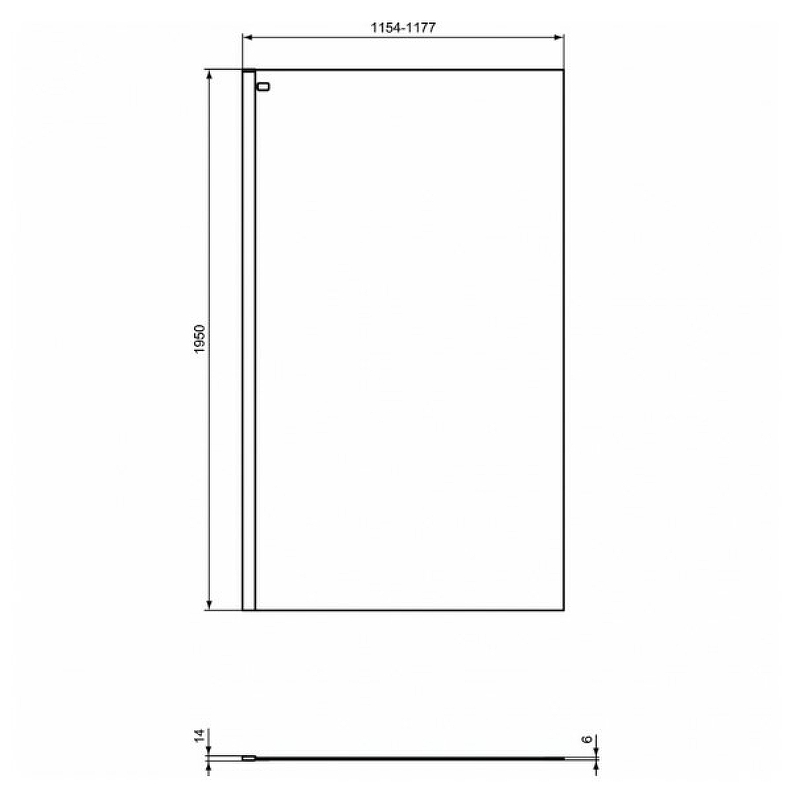 Боковая стенка Ideal Standard Connect 120, черный  K9379V3 - 2
