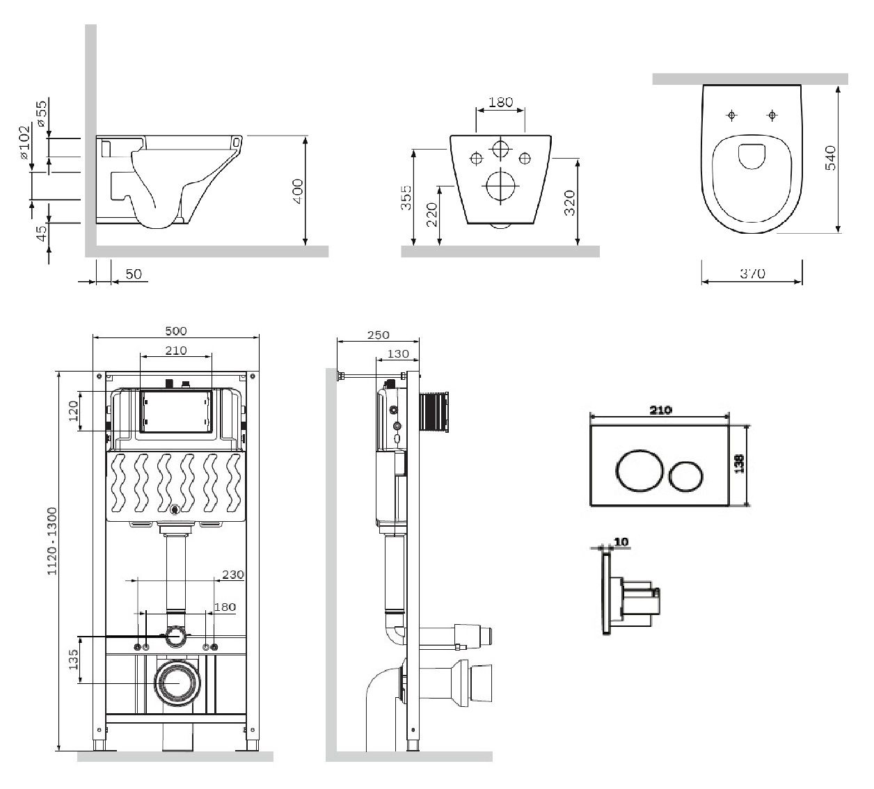 Комплект AM.PM Inspire IS49001.501700 с сиденьем микролифт - 8