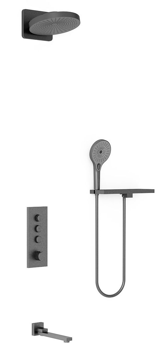Душевой комплект Vincea Inspire с термостатом темный хром VSFW-433TI1RGM - 0