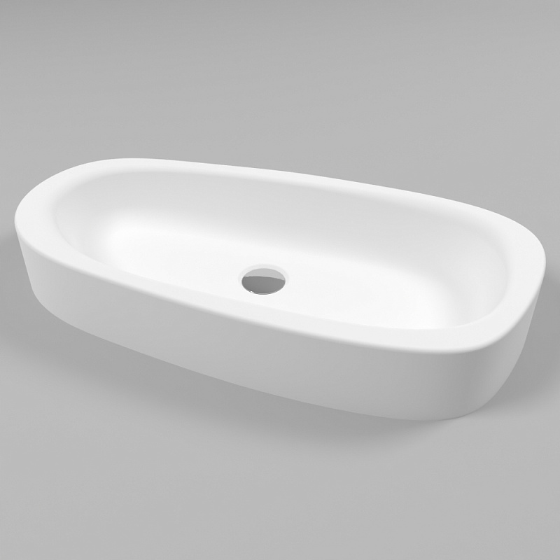 Раковина накладная Whitecross Moonstone E 70х35 белая матовая 0731.070035.200 - 1