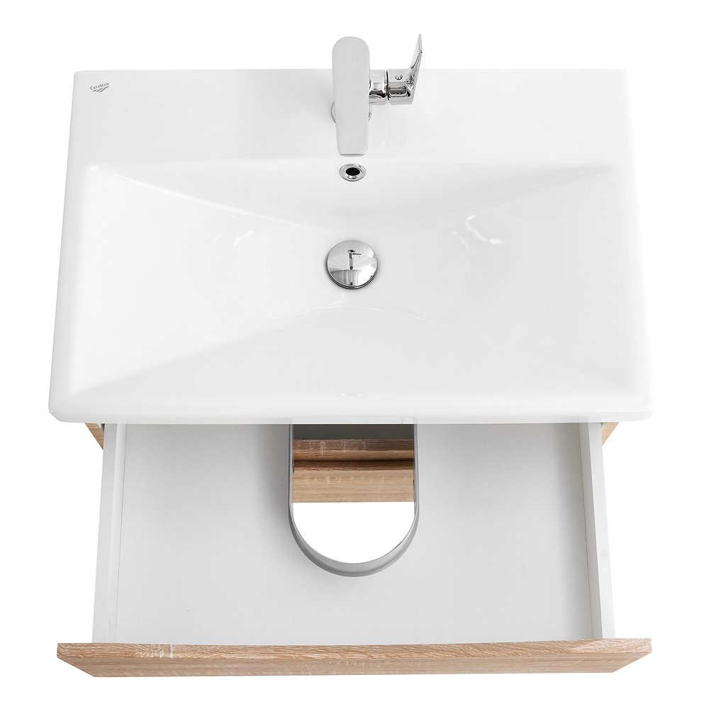 Тумба с раковиной Belbagno Marino-Cer 60 светлое дерево - 4