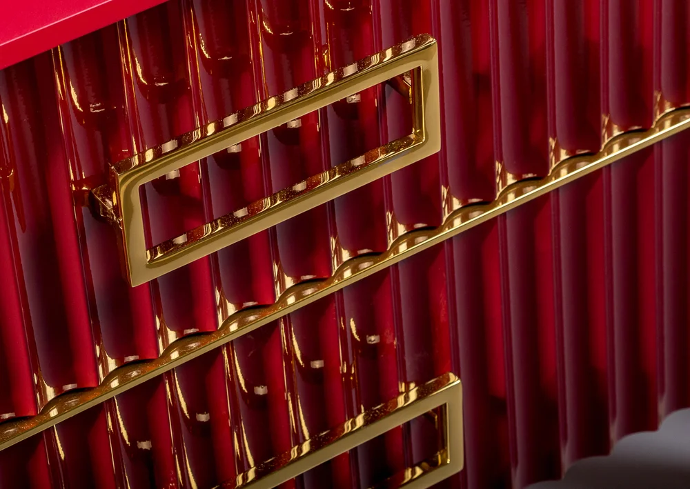 Тумба под раковину чашу Boheme Armadi Art Monaco 100 бордо глянец - золото 867-100-RG - 2