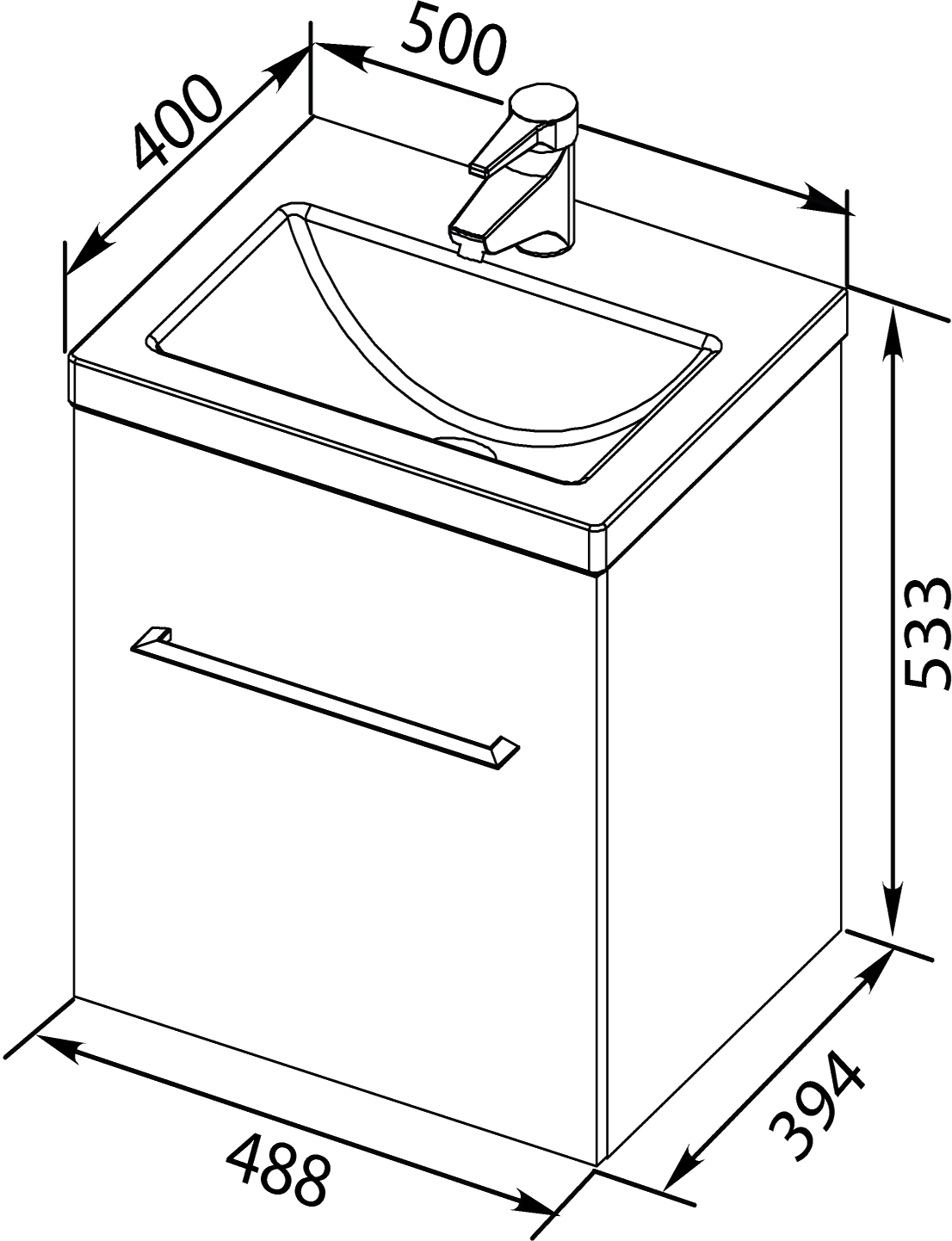 Тумба для комплекта Aquanet Порто 50 белая 195729 - 9