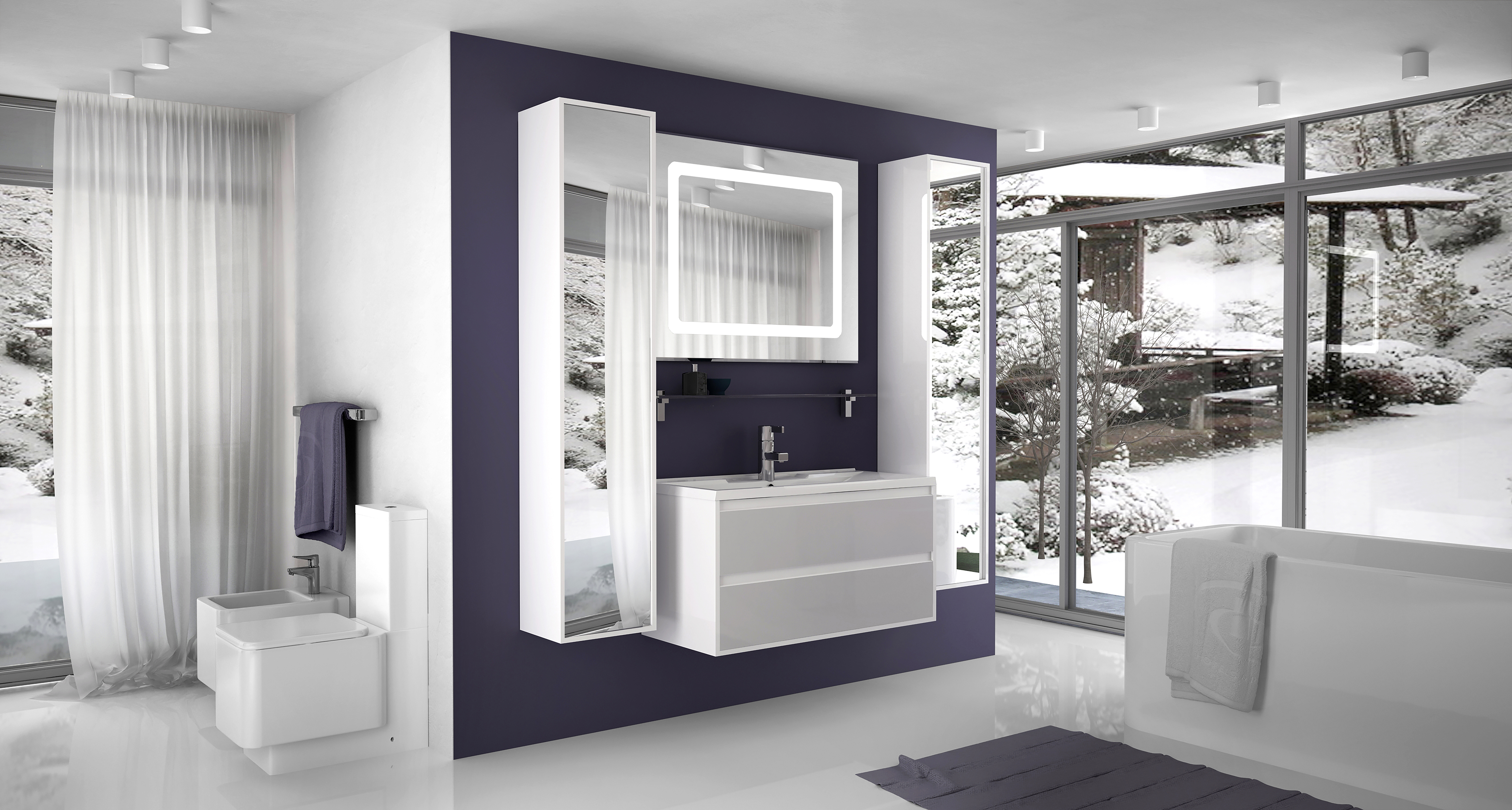 Мебель для ванной Акватон Римини 100 белая - 3