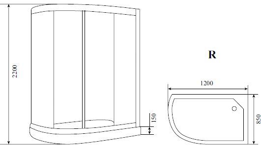 Душевая кабина Timo Standart T-1102 R - 9