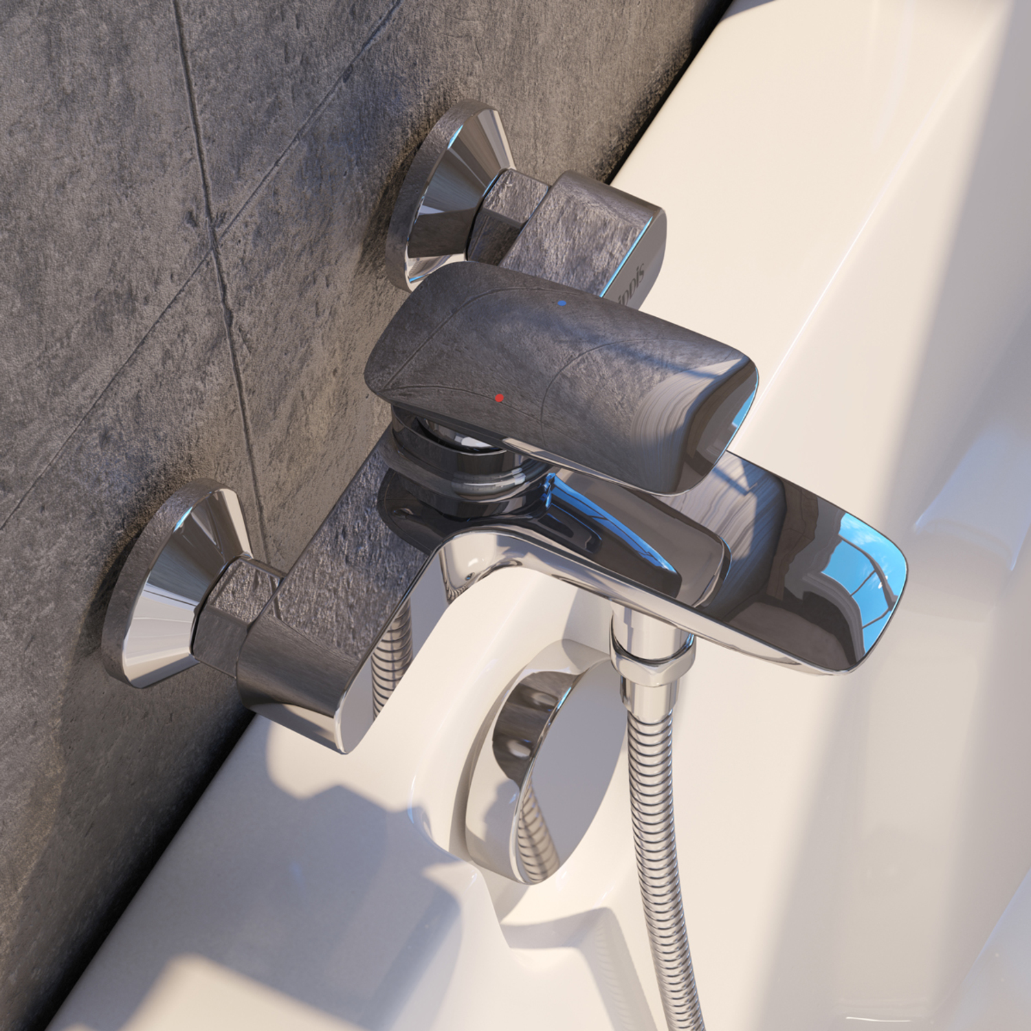 Смеситель IDDIS Stone для ванны с душем STOSB00i02WA - 2