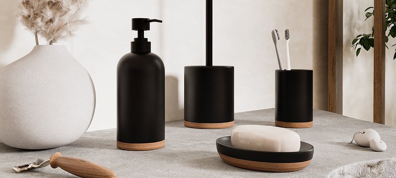 Ершик для унитаза Wasserkraft Vils черный матовый K-6127 - 1