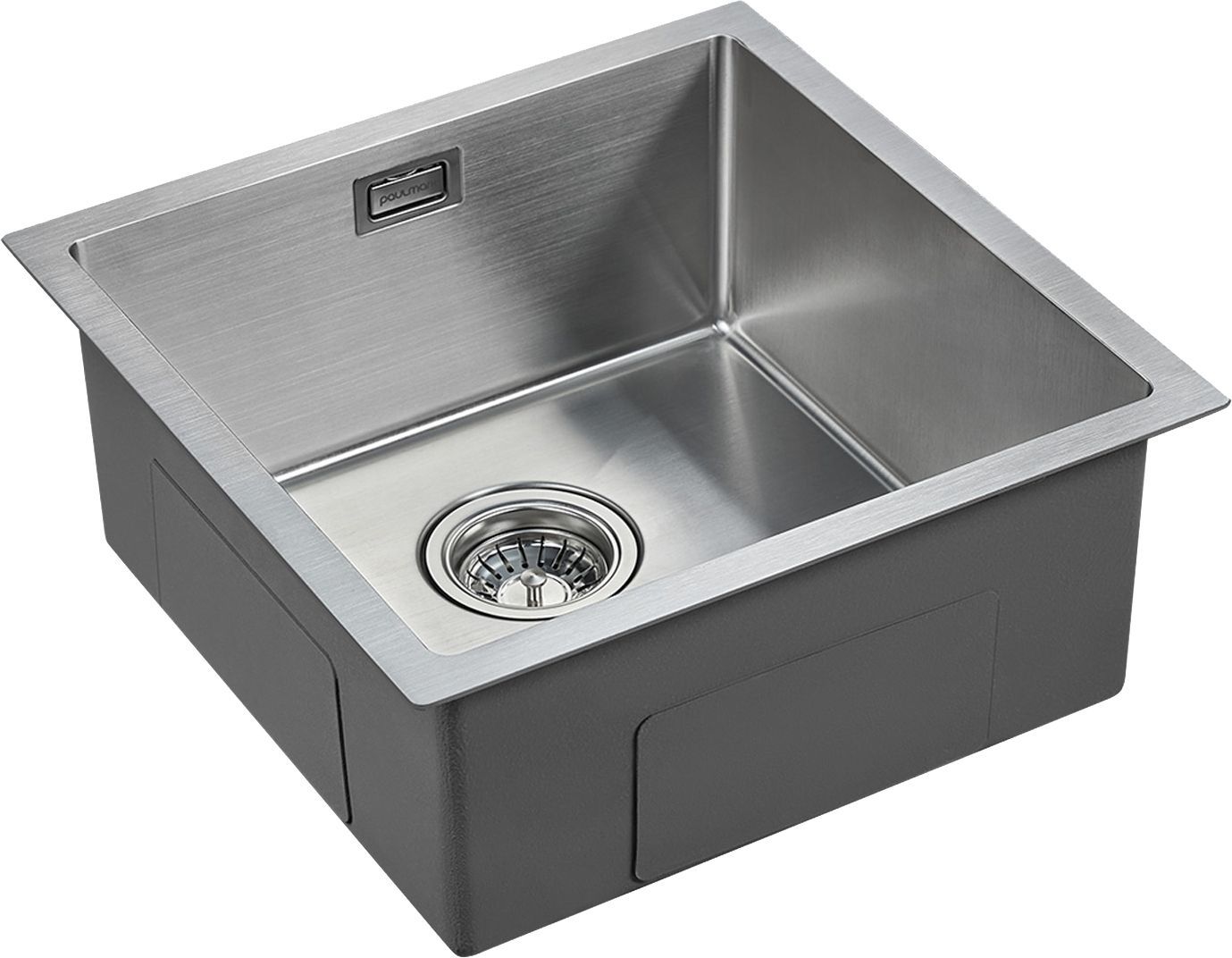 Мойка кухонная Paulmark Aller 44 брашированная сталь PM904444-BS - 1