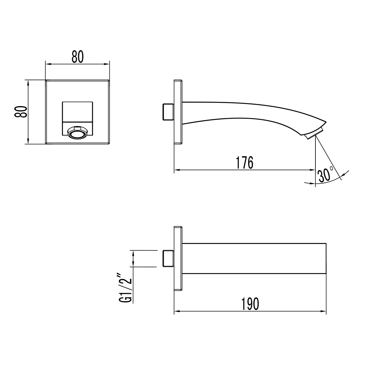 Наполнитель для ванны Lemark LM4581C встраиваемый, 176 мм, для LM4522C, LM7842C, хром - 1