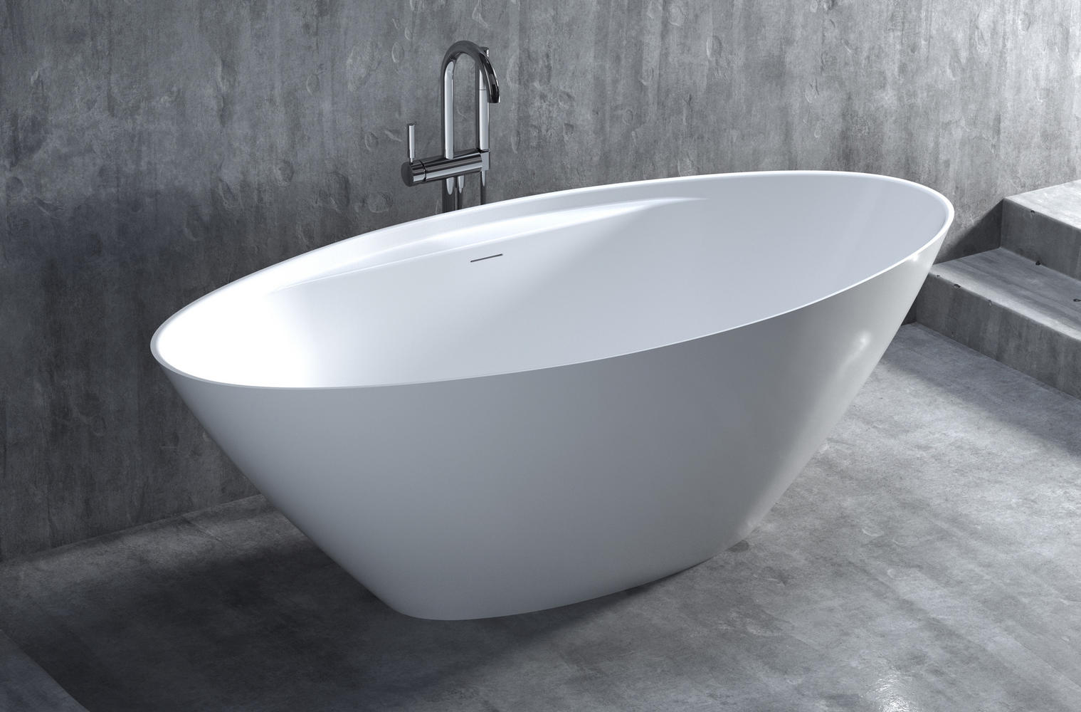 Ванна из искусственного камня Salini Diva 178x85 102221M S-Stone, матовый - 0