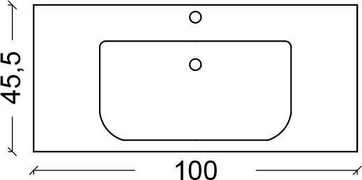Раковина-столешница Armadi Art NeoArt 100 белый 854-100 - 3