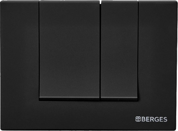 Кнопка смыва Berges Wasserhaus Novum S5 чёрный, матовый 040045 - 0
