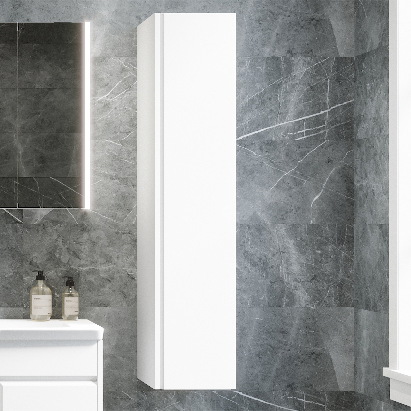 Шкаф-пенал Roca UP R, белый, с бутылочницей ZRU9303014 - 0