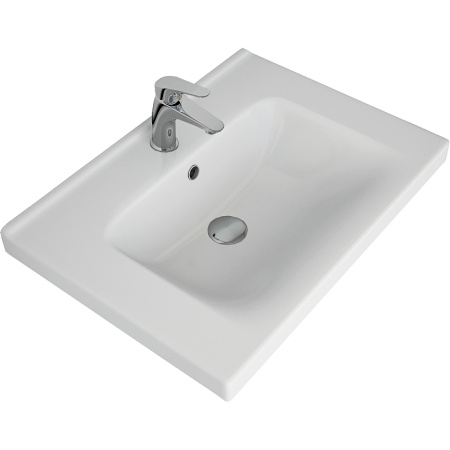 Тумба с раковиной Misty Карат 65 белая матовая УТ000015574 - 3