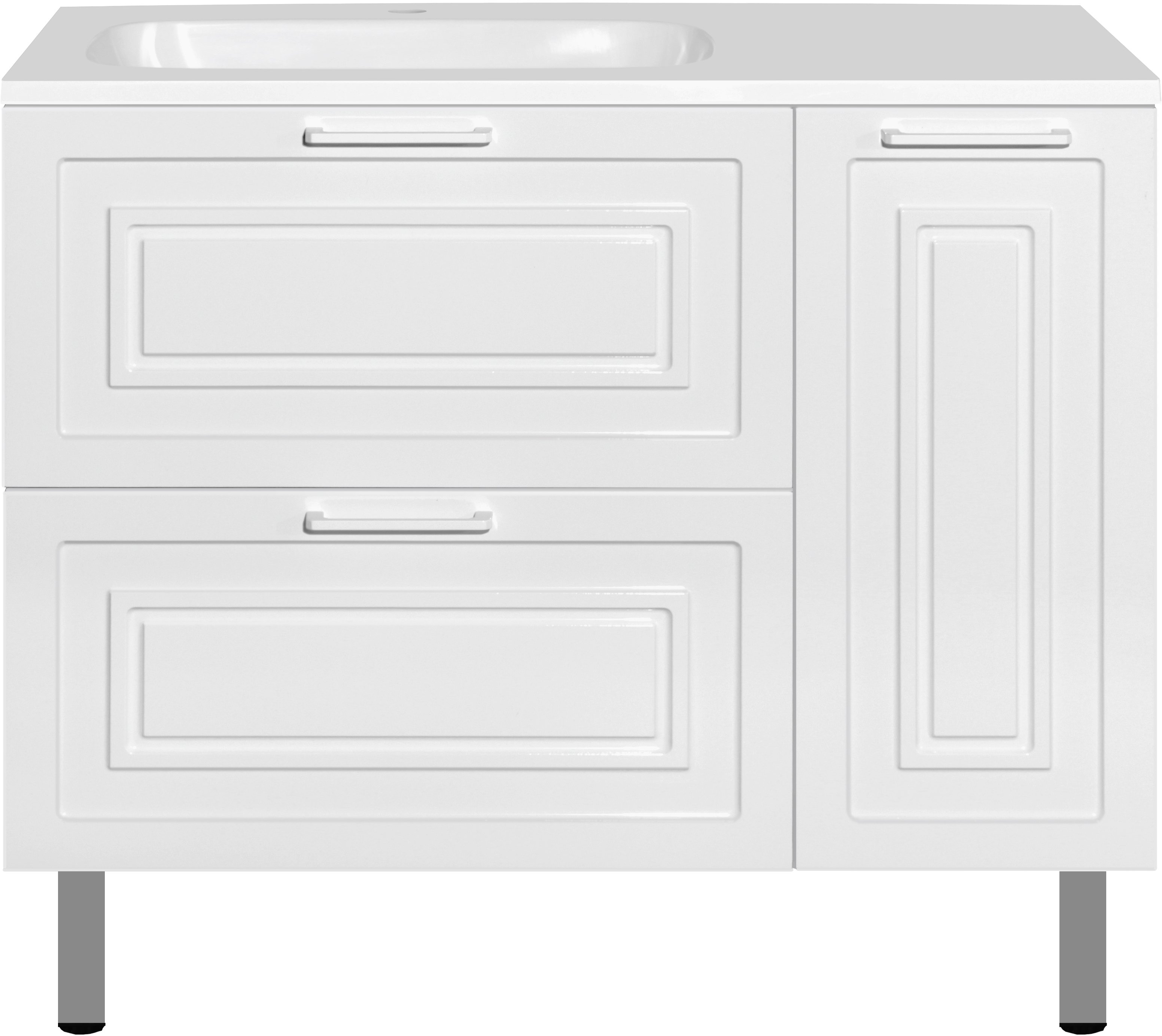 Тумба для комплекта Style Line Альба 90 Люкс L, с бельевой корзиной ЛС-000010052 - 3