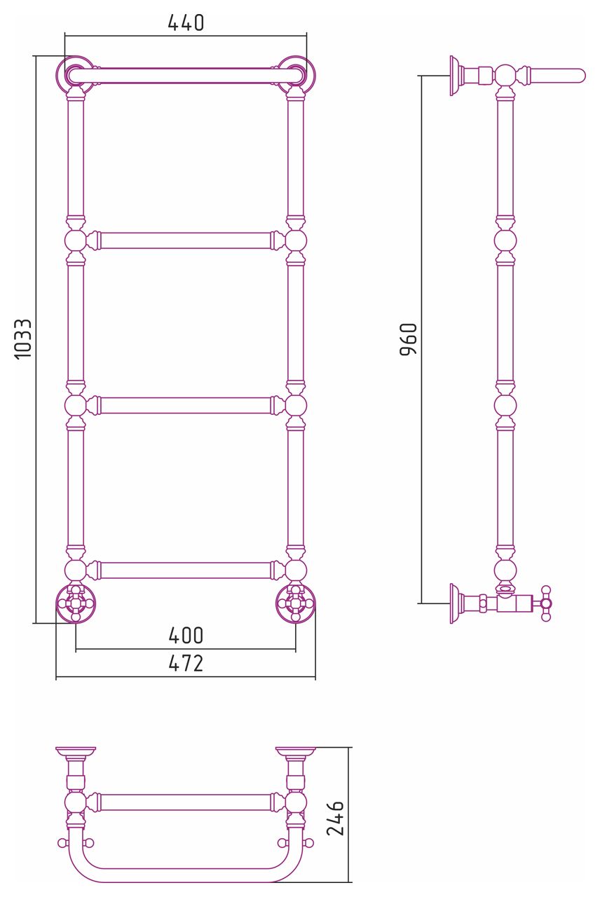 Полотенцесушитель водяной ДР 