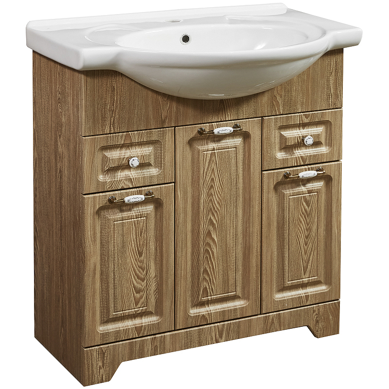 Тумба под раковину Stella Polar Кармела 75 светлое дерево SP-00000179 - 0