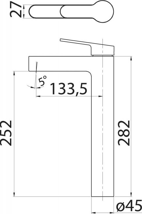 Смеситель BelBagno Delta DEL-LMC-IN для раковины - 1