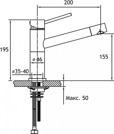 Смеситель для кухонной мойки Timo Saona sandy  2303F sandy - 1