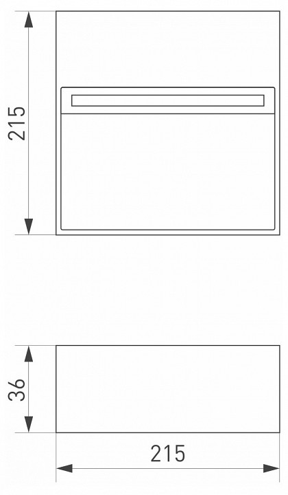Уличный настенный светодиодный светильник Arlight LGD-Trace-S215x215-8W Warm3000 029958 - 2