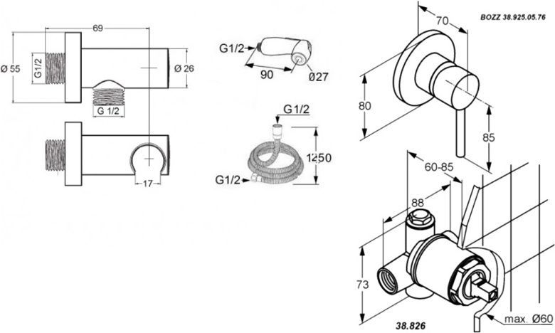 Смеситель Kludi Bozz для раковины 382450576 - 9