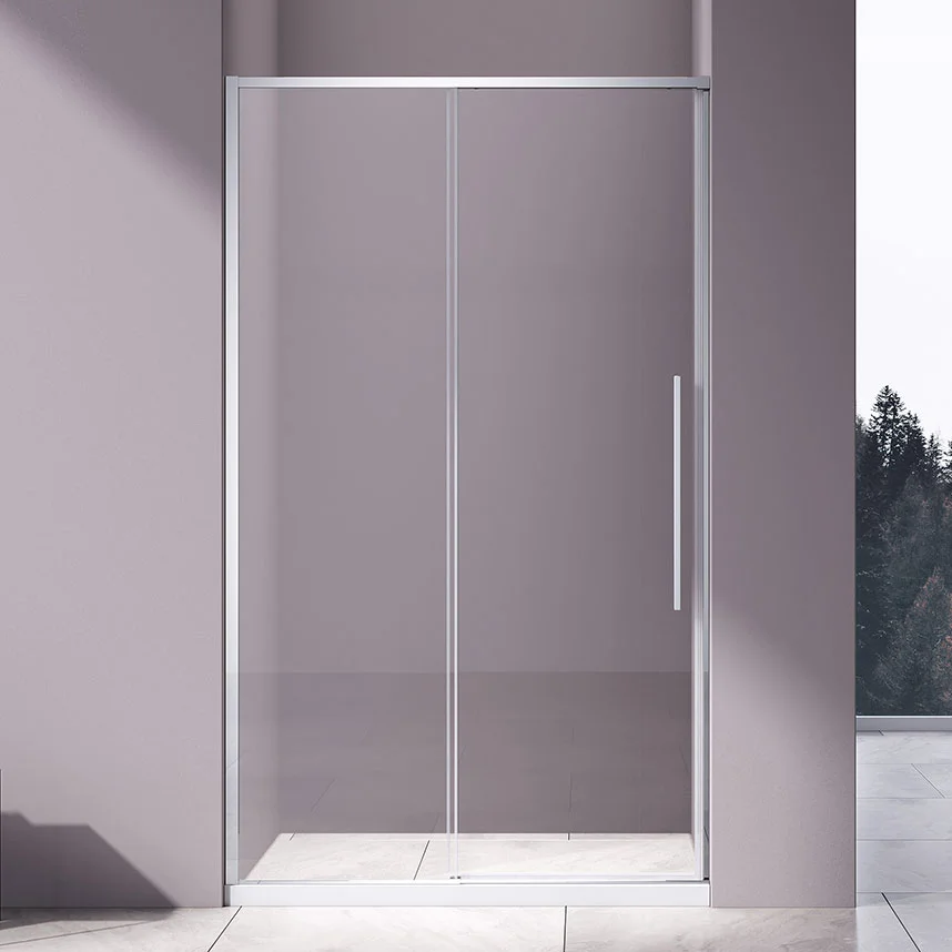 Душевая дверь в нишу Vincea Slim-N 110х195 профиль хром стекло прозрачное VDS-4SN110CL - 0