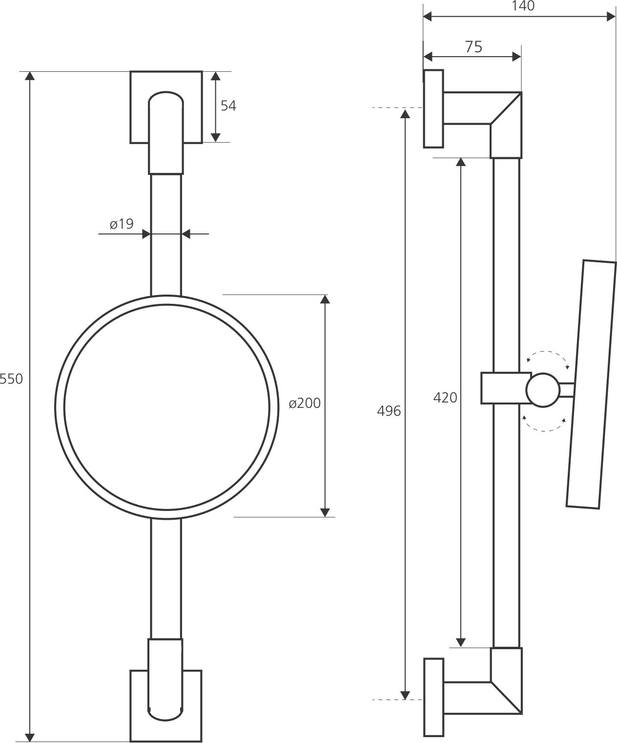 Косметическое зеркало Bemeta Beta  132201172 - 1