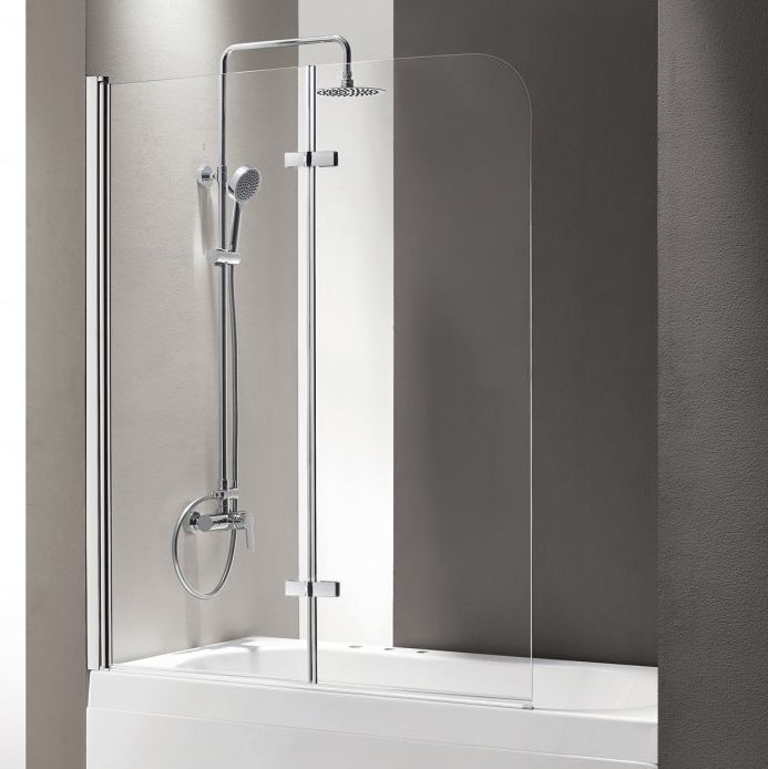 Шторка на ванну Cezares Eco O-V-21-120/140-C-Cr стекло прозрачное ECO-O-V-21-120/140-C-Cr - 0