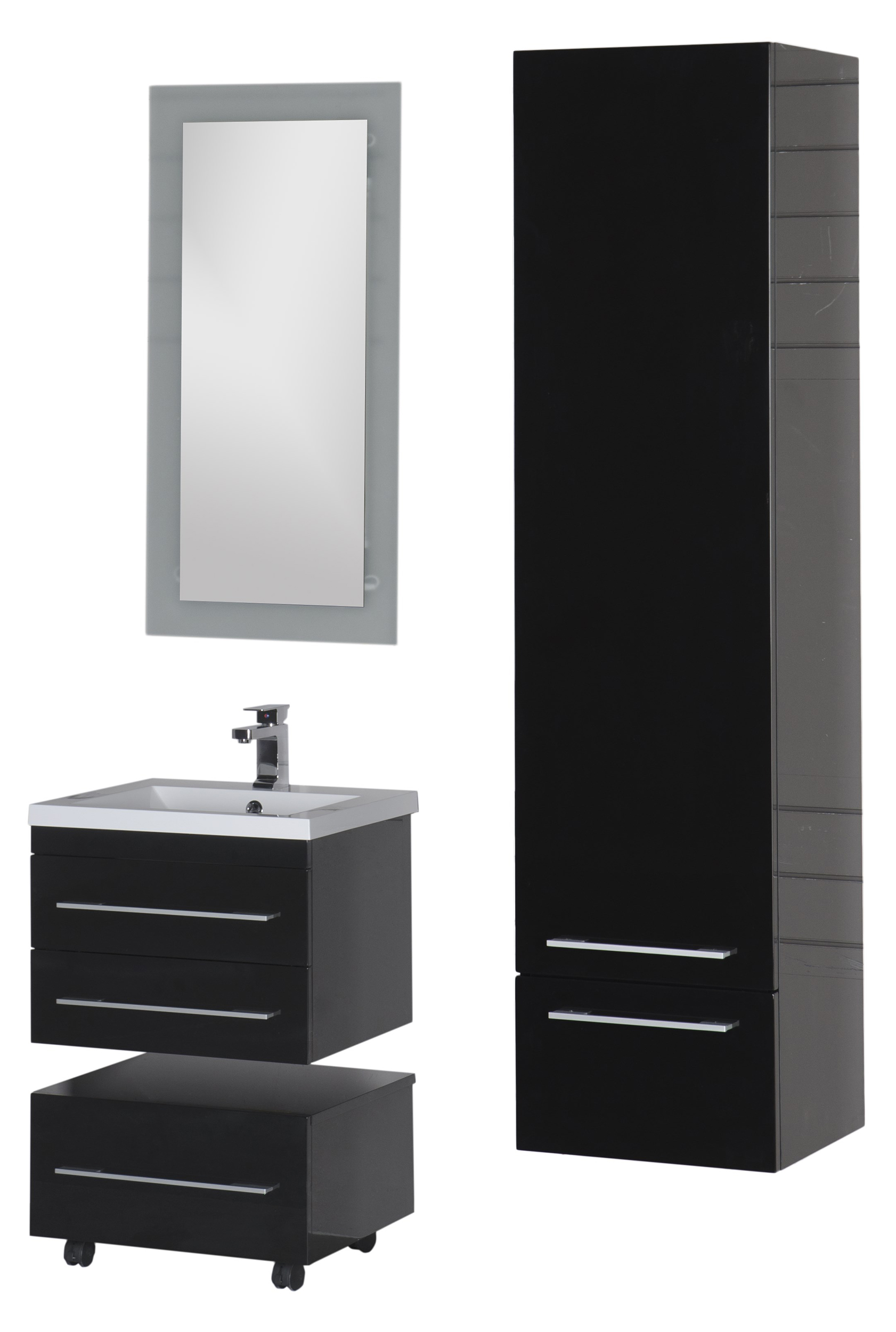 Тумба Aquanet Нота 58 подкатная, черная 00170731 - 29