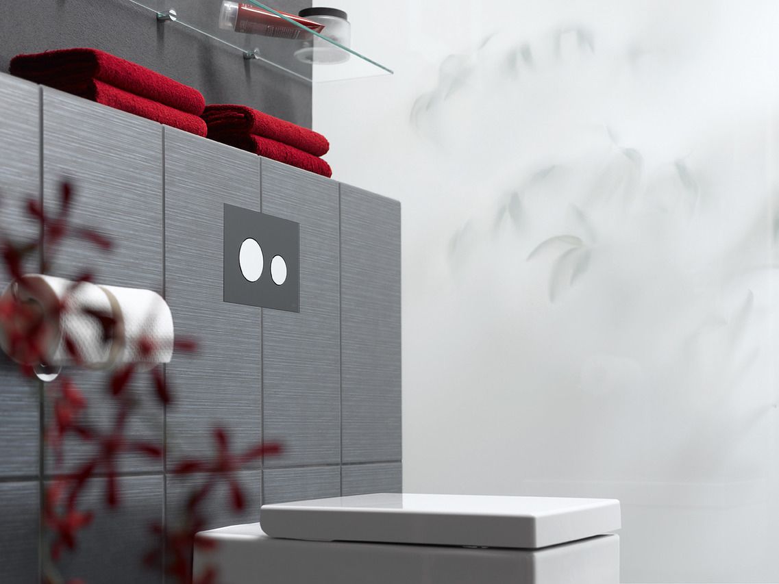 Кнопка смыва TECE Loop 9240656 черное стекло, кнопка хром - 2