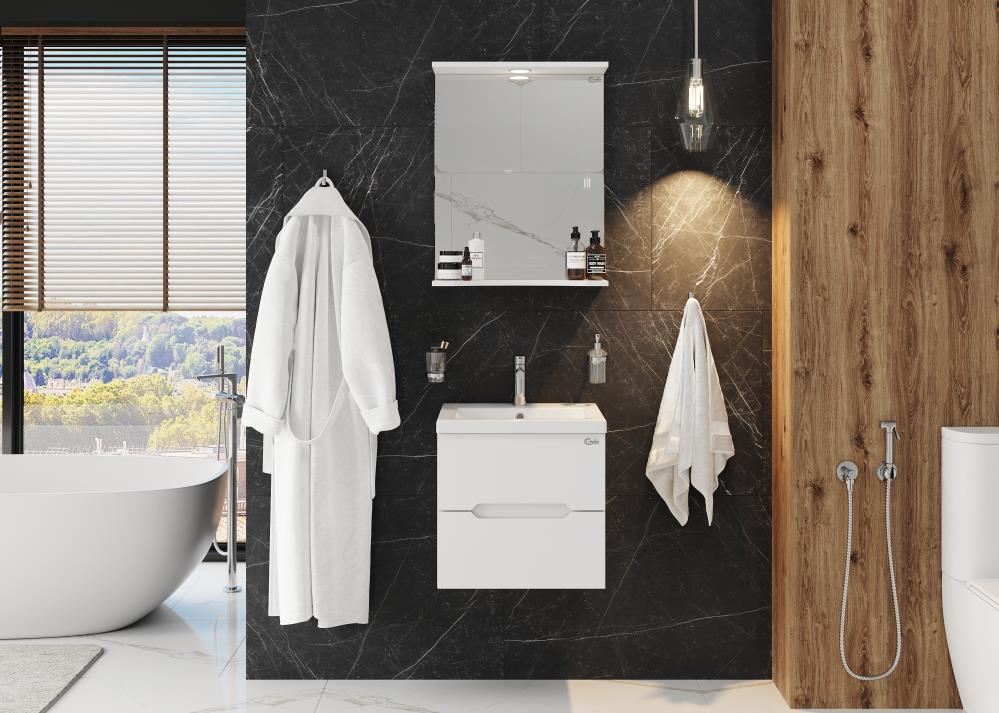 Тумба с раковиной Onika Айленд 50 белый (105021) - 2