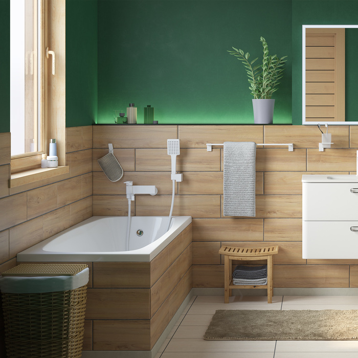 Смеситель Iddis Slide для ванны с душем, белый SLIWT00i02 - 2